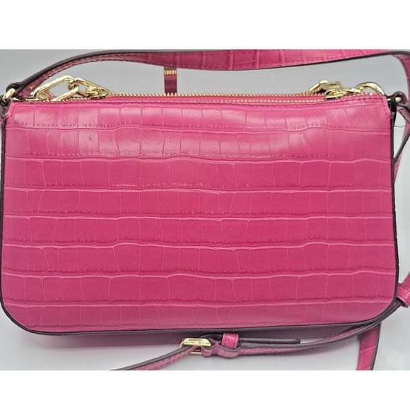 Dkny Lexi Double Crossbody Bag Electic Pink - Picture 2 of 4
